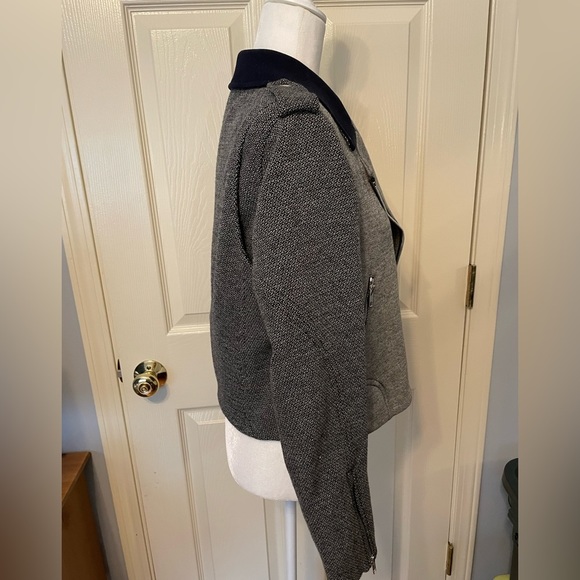 Theory Akashi K Moto Wool, Cotton and Cashmere Moto Jacket Large - Picture 4 of 15